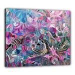 Pink Swirls Flow Canvas 24  x 20  (Stretched)