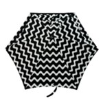 Wave Pattern Wavy Halftone Mini Folding Umbrellas