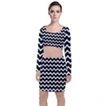 Wave Pattern Wavy Halftone Top and Skirt Sets