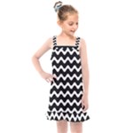 Wave Pattern Wavy Halftone Kids  Overall Dress