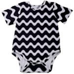 Wave Pattern Wavy Halftone Baby Short Sleeve Bodysuit
