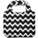 Wave Pattern Wavy Halftone Foldable Grocery Recycle Bag