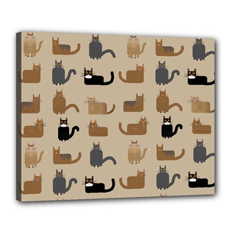 Cat Pattern Texture Animal Canvas 20  x 16  (Stretched) from UrbanLoad.com