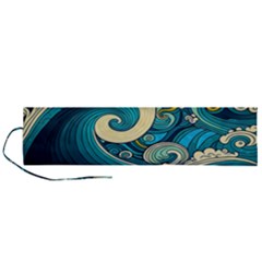 Waves Ocean Sea Abstract Whimsical Art Roll Up Canvas Pencil Holder (L) from UrbanLoad.com