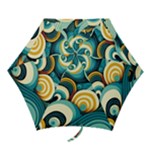Wave Waves Ocean Sea Abstract Whimsical Mini Folding Umbrellas