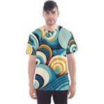 Wave Waves Ocean Sea Abstract Whimsical Men s Sport Mesh T-Shirt