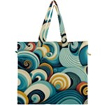 Wave Waves Ocean Sea Abstract Whimsical Canvas Travel Bag
