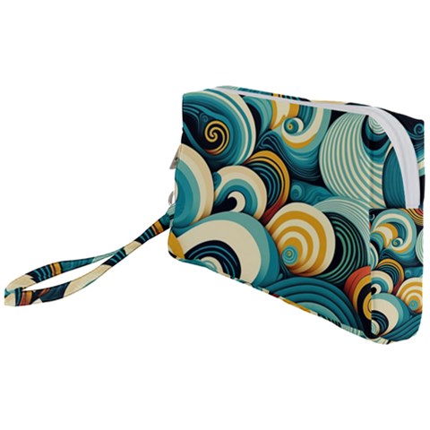 Wave Waves Ocean Sea Abstract Whimsical Wristlet Pouch Bag (Small) from UrbanLoad.com