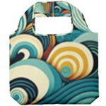 Wave Waves Ocean Sea Abstract Whimsical Foldable Grocery Recycle Bag