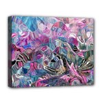 Pink Swirls Blend  Deluxe Canvas 20  x 16  (Stretched)