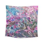 Pink Swirls Blend  Square Tapestry (Small)