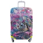 Pink Swirls Blend  Luggage Cover (Medium)