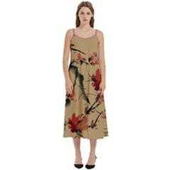 Casual Spaghetti Strap Midi Dress 