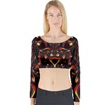Year Of The Dragon Long Sleeve Crop Top