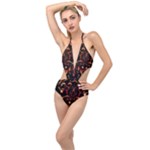 Year Of The Dragon Plunging Cut Out Swimsuit