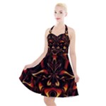 Year Of The Dragon Halter Party Swing Dress 