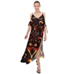 Year Of The Dragon Maxi Chiffon Cover Up Dress