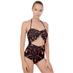 Year Of The Dragon Scallop Top Cut Out Swimsuit
