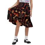 Year Of The Dragon Kids  Ruffle Flared Wrap Midi Skirt