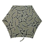 Sketchy abstract artistic print design Mini Folding Umbrellas
