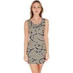 Sketchy abstract artistic print design Bodycon Dress