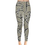 Sketchy abstract artistic print design Everyday Leggings 