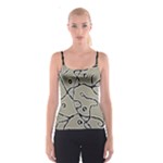 Sketchy abstract artistic print design Spaghetti Strap Top