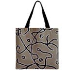 Sketchy abstract artistic print design Zipper Grocery Tote Bag