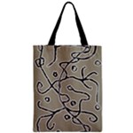 Sketchy abstract artistic print design Zipper Classic Tote Bag