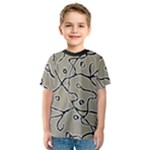 Sketchy abstract artistic print design Kids  Sport Mesh T-Shirt