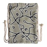 Sketchy abstract artistic print design Drawstring Bag (Large)