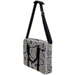 Sketchy abstract artistic print design Cross Body Office Bag