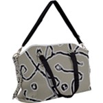 Sketchy abstract artistic print design Canvas Crossbody Bag