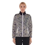 Sketchy abstract artistic print design Women s Bomber Jacket