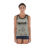 Sketchy abstract artistic print design Sport Tank Top 