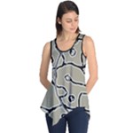 Sketchy abstract artistic print design Sleeveless Tunic