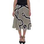 Sketchy abstract artistic print design Perfect Length Midi Skirt