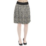 Sketchy abstract artistic print design Pleated Skirt