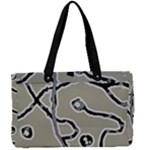 Sketchy abstract artistic print design Canvas Work Bag