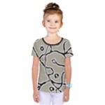 Sketchy abstract artistic print design Kids  One Piece T-Shirt