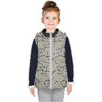 Sketchy abstract artistic print design Kids  Hooded Puffer Vest
