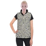 Sketchy abstract artistic print design Women s Button Up Vest