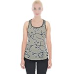 Sketchy abstract artistic print design Piece Up Tank Top