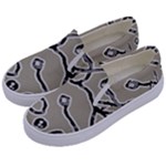 Sketchy abstract artistic print design Kids  Canvas Slip Ons