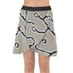 Sketchy abstract artistic print design Wrap Front Skirt