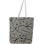 Sketchy abstract artistic print design Full Print Rope Handle Tote (Large)