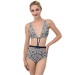 Sketchy abstract artistic print design Tied Up Two Piece Swimsuit