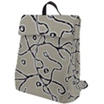 Sketchy abstract artistic print design Flap Top Backpack