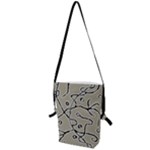 Sketchy abstract artistic print design Folding Shoulder Bag
