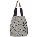 Sketchy abstract artistic print design Center Zip Backpack